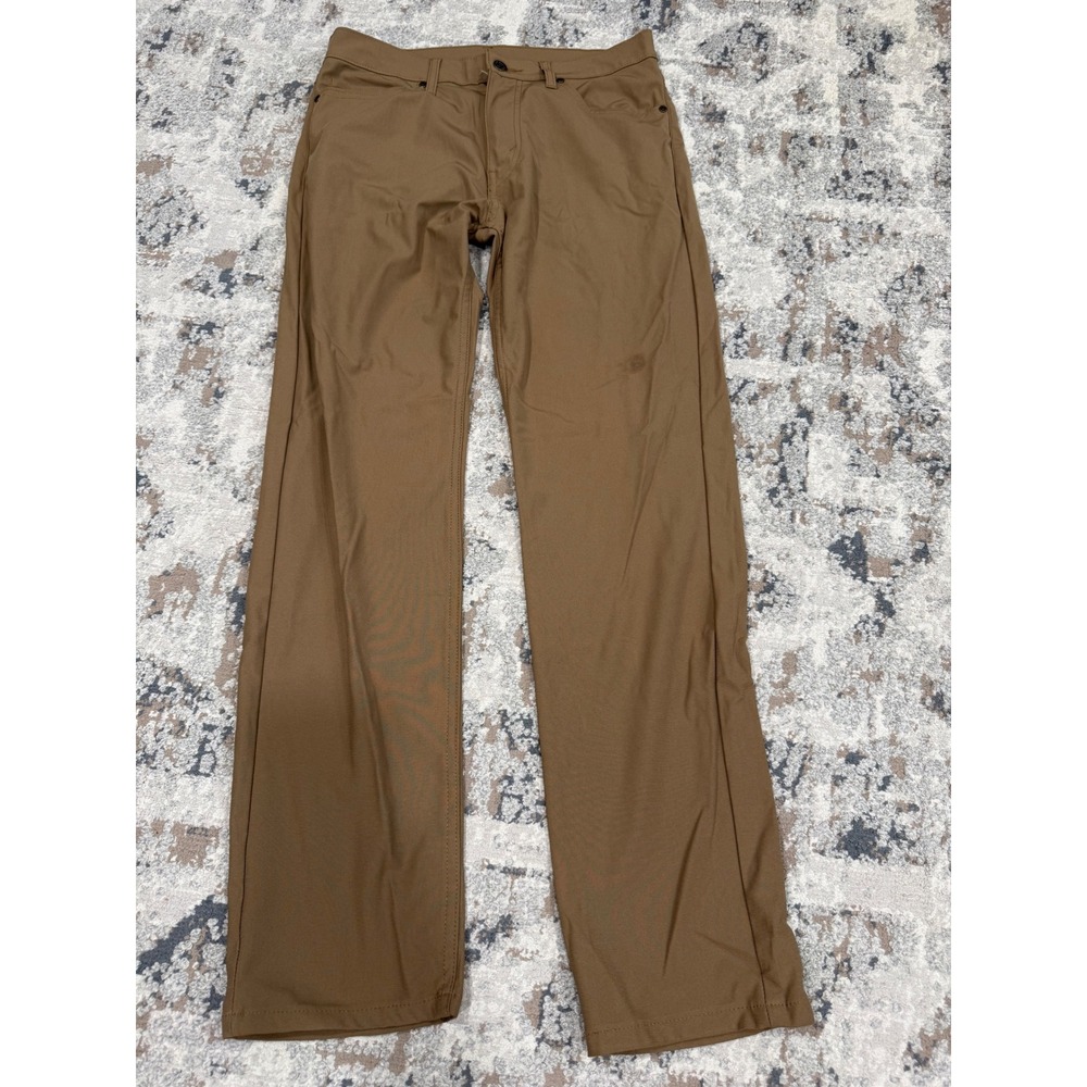 Levis 502 Taper Fit Pants Mens 32x32‎ Brown Polyester 5-Pocket Chino A9213-0016